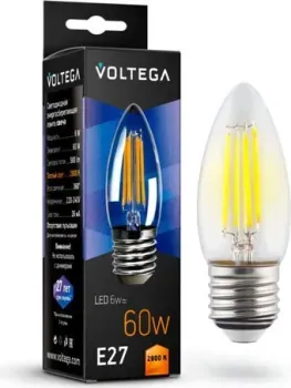 Voltega Crystal Candle 6W 2800K E27 7046
