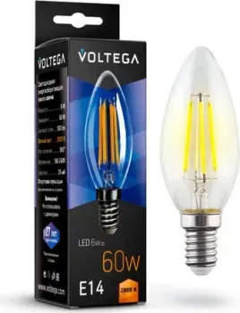 Voltega Crystal Candle 6W 2800K E14 7019