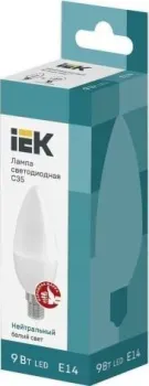IEK C35 9Вт 230В 4000К E14