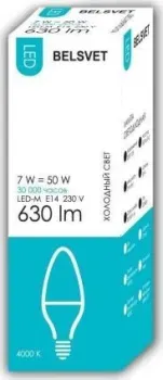 Belsvet LED-M C37 7 W 4000 К E14