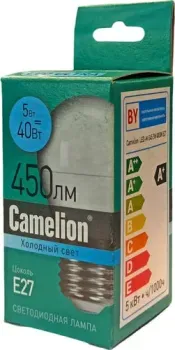 Camelion Е27 5Вт 4000K G45 15060