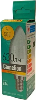 Camelion Е14 7Вт 3000K С37 15053