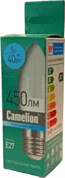 Camelion Е27 5Вт 4000K С37 15052