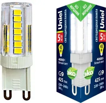 Uniel LED-JCD-9W/4000K/G9/CL GLZ09TR UL-00006489