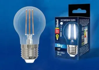 Uniel LED-G45-11W/4000K/E27/CL PLS02WH UL-00005179