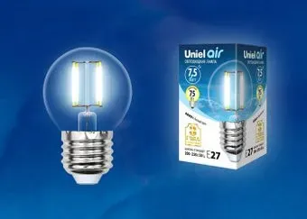 Uniel LED-G45-7.5W/NW/E27/CL GLA01TR UL-00003255