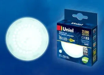 Uniel LED-GX53-16W/NW/GX53/FR PLZ01WH UL-00003725