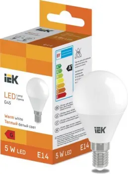 IEK LED Globe G45 400lm 3000K E14