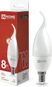 In Home LED-Свеча на ветру-VC 8Вт 230В Е14 4000К 760Лм 4690612030432