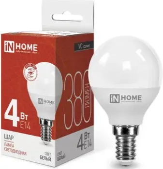 In Home LED-ШАР-VC 4 Вт 230В Е14 4000К 380 Лм