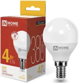 In Home LED-ШАР-VC 4 Вт 230В Е14 3000К 380 Лм