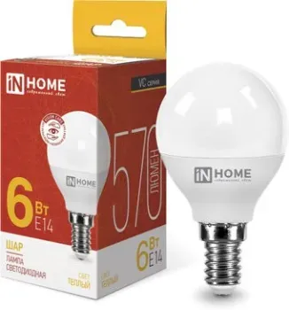 In Home LED-Шар-VC 6Вт 230В Е14 3000К 570Лм 4690612020501