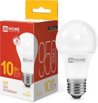 In Home LED-A60-VC 10Вт 230В Е27 3000К 950Лм 4690612020204