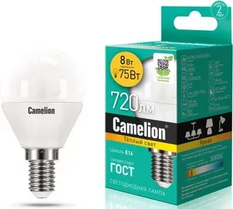 Camelion LED8-G45/830/E14