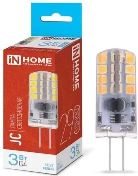 In Home LED-JC 3Вт 12В G4 6500К 290лм 4690612036045