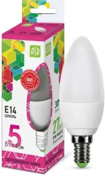 ASD LED-Свеча-standard E14 5 Вт 6500 К 4690612034072