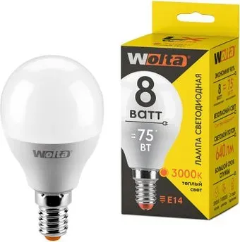 Wolta LX 30Y45GL8E14 8Вт 3000K Е14