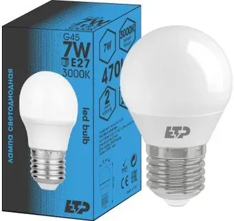 ETP G45 E27 7 Вт 3000 К 33048