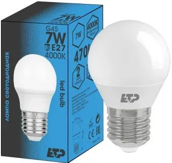 ETP G45 E27 7 Вт 4000 К 33045