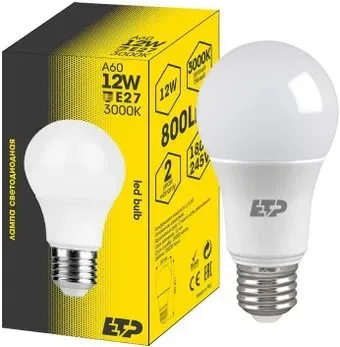 ETP A60 E27 12 Вт 3000 К 33049
