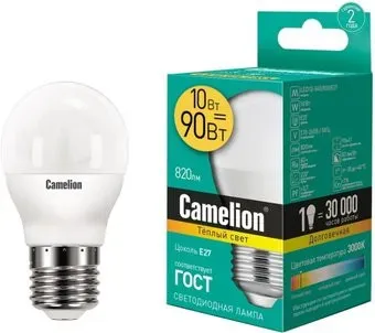 Camelion LED10-G45 E27 10 Вт 3000 К