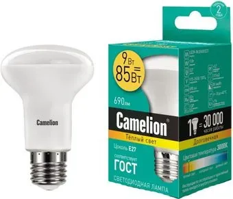 Camelion LED9-R63 E27 9 Вт 3000 К