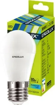 Ergolux LED G45 E27 9 Вт 4500 К
