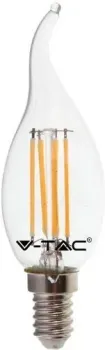 V-TAC Filament Dimmable Candle Flame E14 4 Вт 2700 К VT-1997D