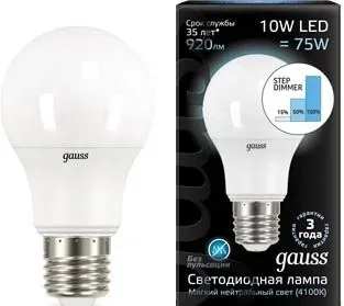 Gauss E27 10 Вт 4100 K [102502210-S]