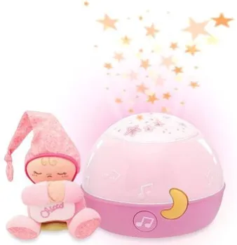 Chicco Звездный ночник-проектор (розовый)