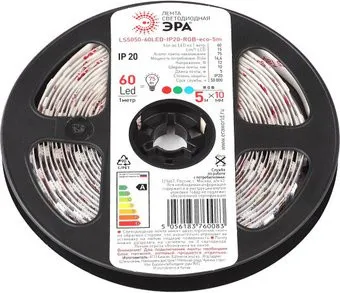 ЭРА LS5050-14,4-60-12-RGB-IP20-1year-5m