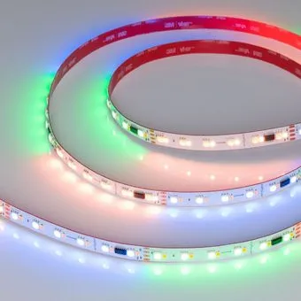 Arlight Бегущий огонь 6W/m 60Led/m 5060/2835SMD разноцветный/теплый белый 5M SPI-BA120-12mm 24V RGBW-Warm-PX6-BPT 040620