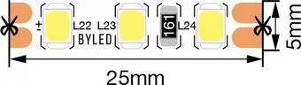 Byled BLS2835-120-12-9.6-W-5mm