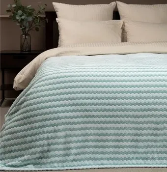 Tex Republic Absolute Зигзаг двухцветный Flannel 150x200 92570 (бирюзовый)