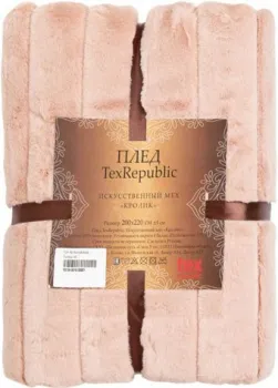 Tex Republic Кролик Полосы Искуственный мех Евро 93159 (розовый)