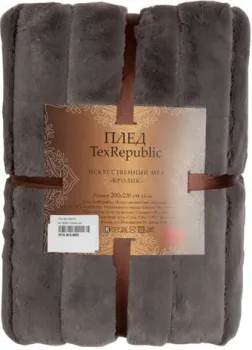Tex Republic Кролик Полосы Искуственный мех Евро 93154 (серый)
