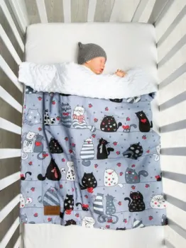 Amarobaby Растем вместе. Котики 85x95 (серый)