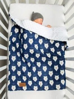 Amarobaby Растем вместе. Белые медведи 85x95 (синий)