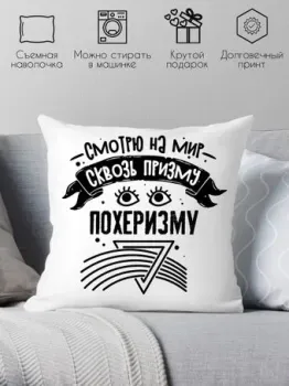 Print Style Смотрю на мир сквозь призму - пофигизму 40x40plat249