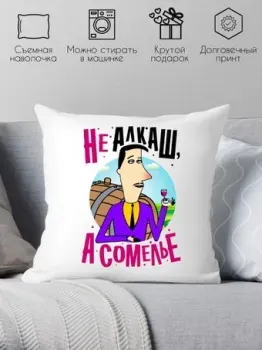 Print Style Не алкаш, а сомелье 40x40plat131