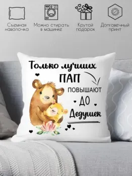 Print Style Только лучших пап, повышают до дедушек 40x40new61