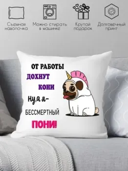 Print Style От работы дохнут кони, ну а я бессмертный пони 40x40new58