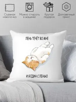 Print Style Лень течет во мне и я един с ленью 40x40new27
