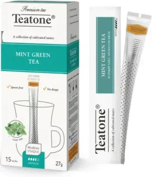 Teatone Green Tea - Зеленый чай Мята 15 стиков