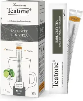 Teatone Earl Grey Black Tea - Черный чай Эрл Грей 15 стиков