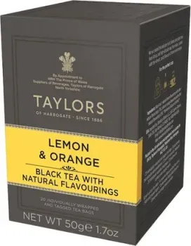 Taylors of Harrogate С ароматом лимона и апельсина черный 20 шт