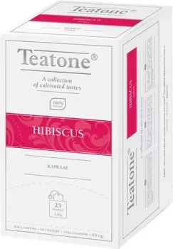 Teatone Hibiscus karkade Red Tea - Красный чай Гибискус каркаде 25 шт