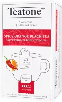 Teatone Spicy Orange Black Tea - Пряный Апельсин 25 шт