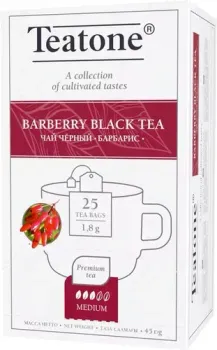 Teatone Barberry Black Tea - Черный чай Барбарис 25 шт