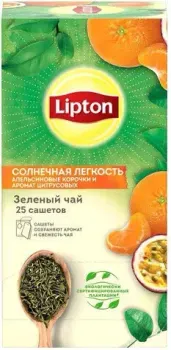 Lipton Солнечная легкость с апельсиновыми корочками и аром. цитрусовых 25 шт